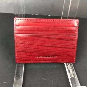 Johnston Murphy red leather card holder, NWOT